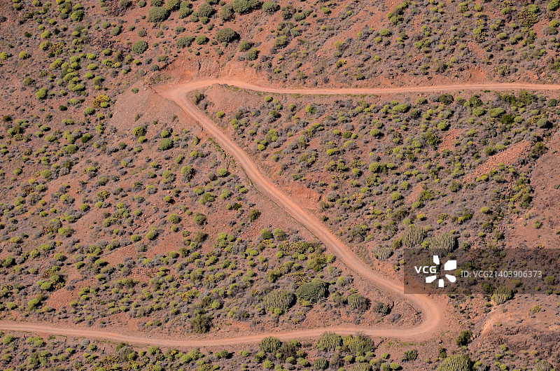 沙漠公路航拍图片素材