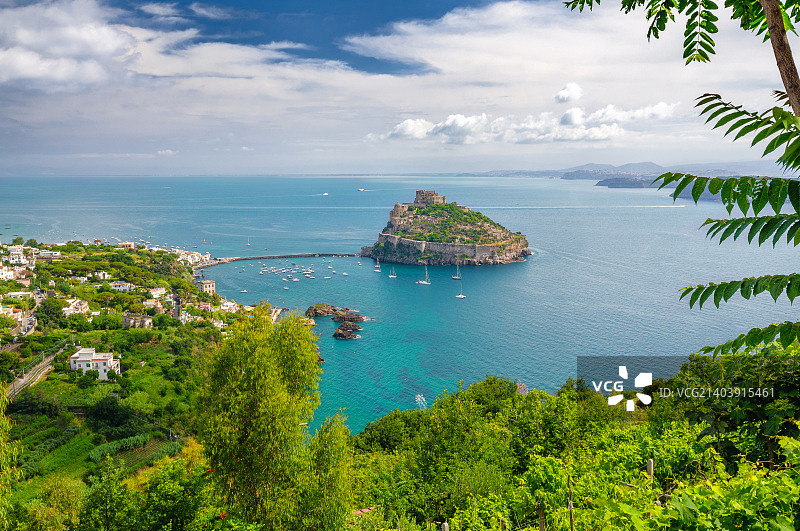 阿拉贡城堡，意大利伊斯基亚图片素材