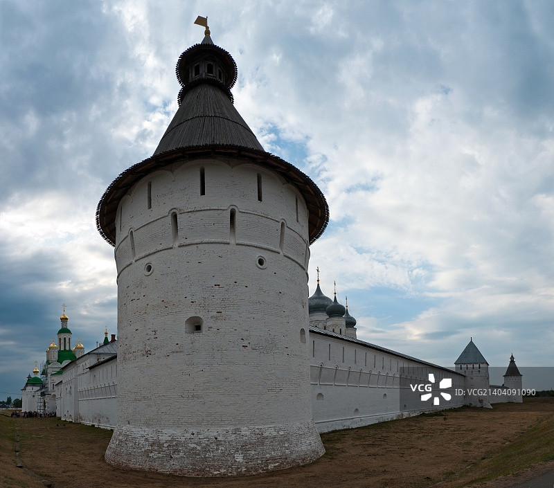 马卡里耶沃修道院的古老防御墙，俄罗斯图片素材