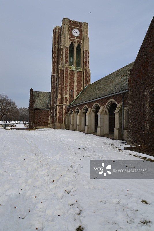 芝加哥密歇根湖蒙特罗斯海滩的钟楼 II图片素材