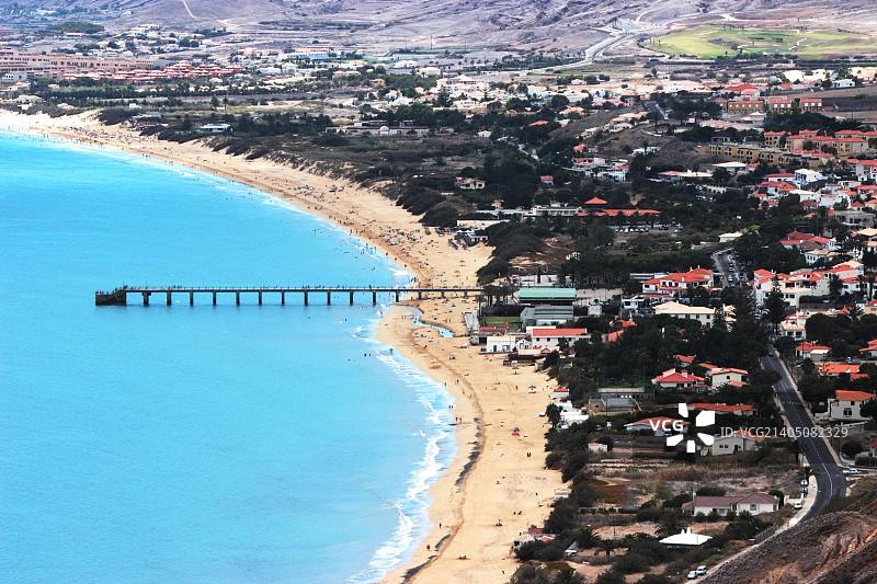 马德拉群岛圣港高空景观图片素材