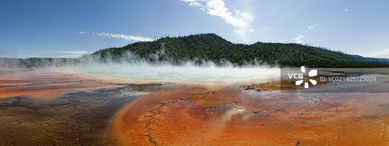 中途间歇泉盆地图片素材