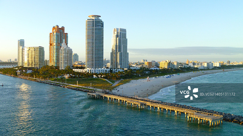 2011年迈阿密海滩的冬至日落图片素材