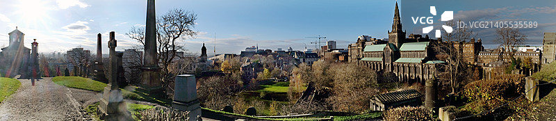 从墓地看格拉斯哥大教堂图片素材