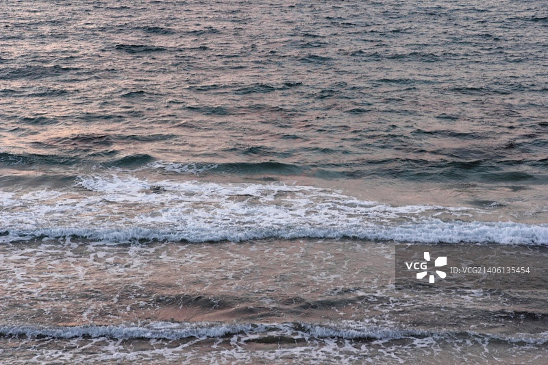 内坦亚，以色列，夕阳下的地中海图片素材