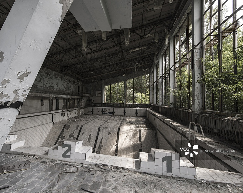 切尔诺贝利-普里皮亚季文化宫游泳池图片素材