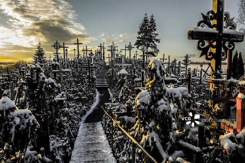 联合国教科文组织遗产立陶宛十字山图片素材