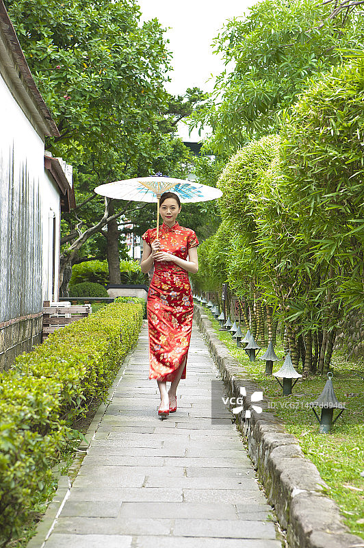 旗袍,青年女人图片素材