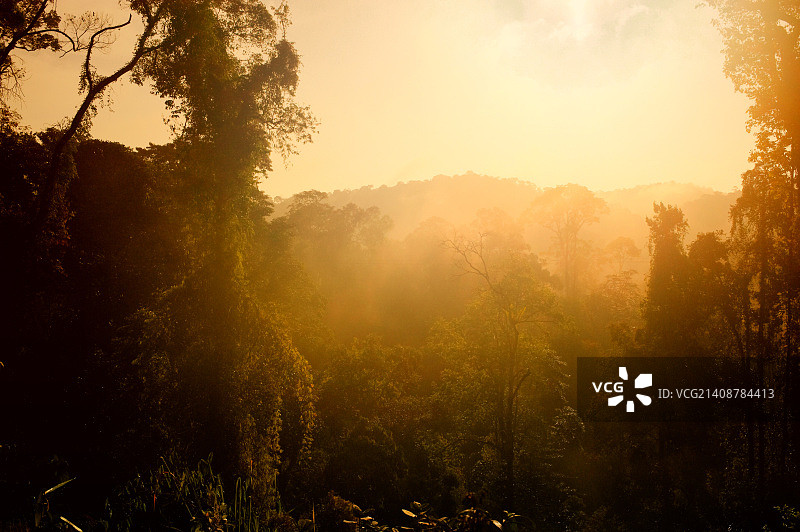 老挝阿速坡省农法湖附近风光图片素材
