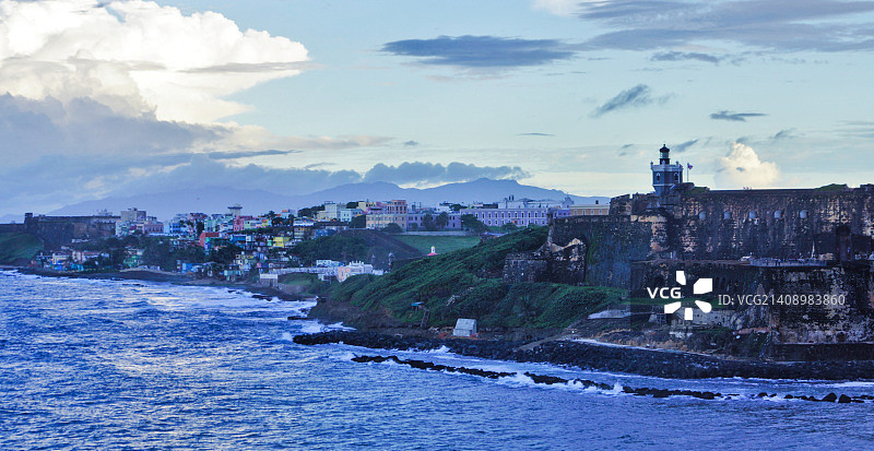 圣胡安的色彩与堡垒图片素材