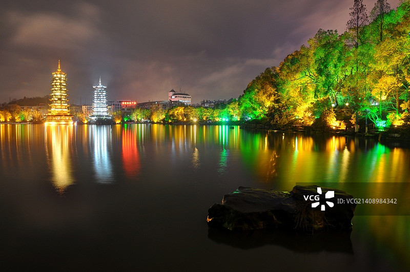 中国桂林杉湖图片素材