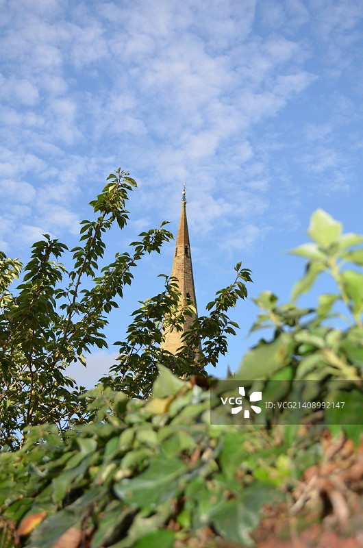 背景中的教堂图片素材