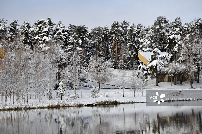 埃尔瓦（爱沙尼亚）的冬季图片素材