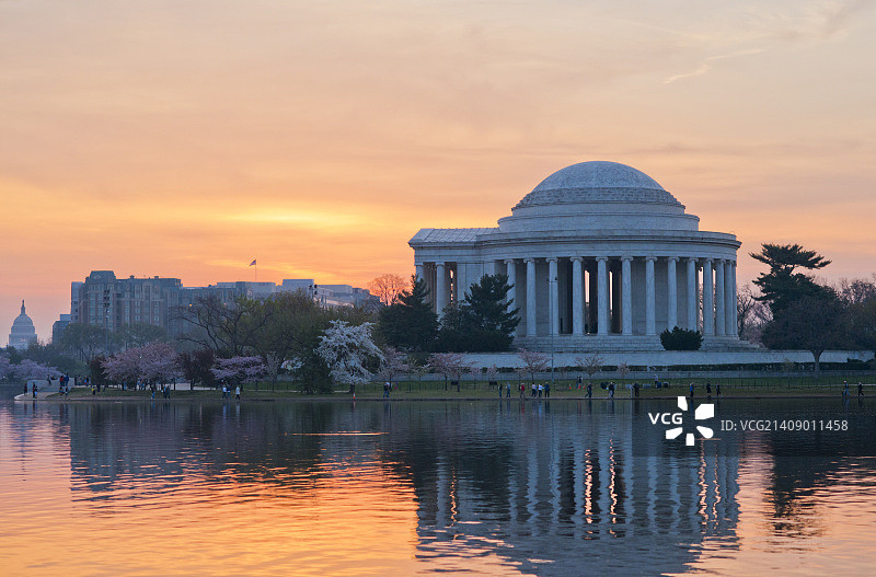 杰斐逊纪念堂的黎明图片素材