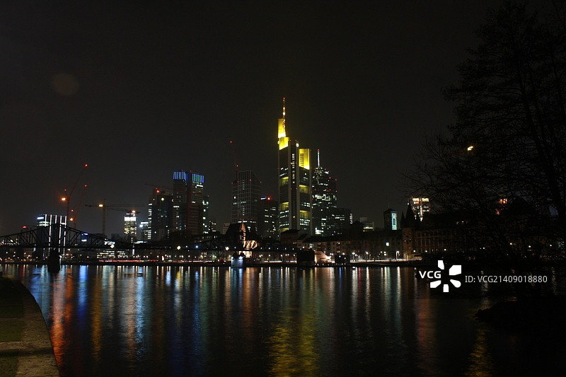 法兰克福夜景图片素材