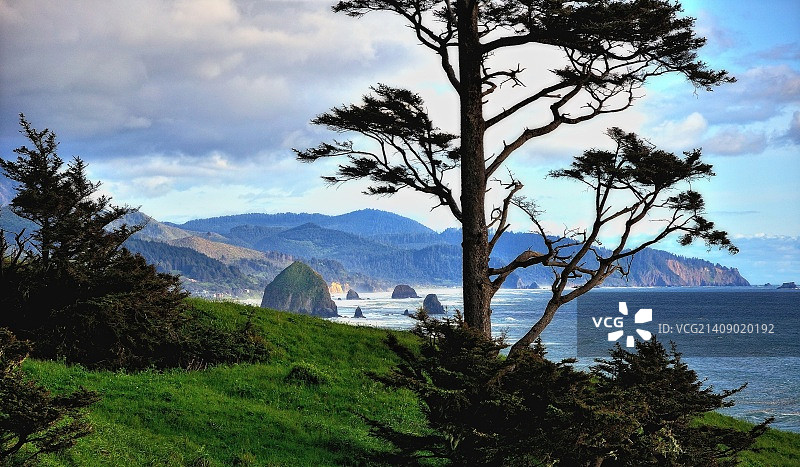 俄勒冈州海岸线风光图片素材
