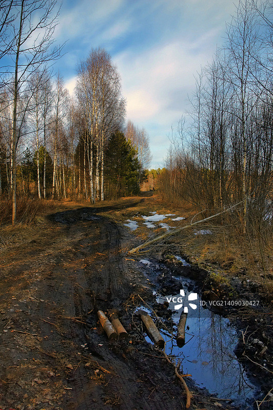 秋季泥石流图片素材