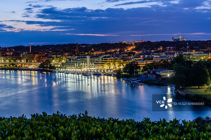 从肯尼迪中心眺望乔治敦港图片素材