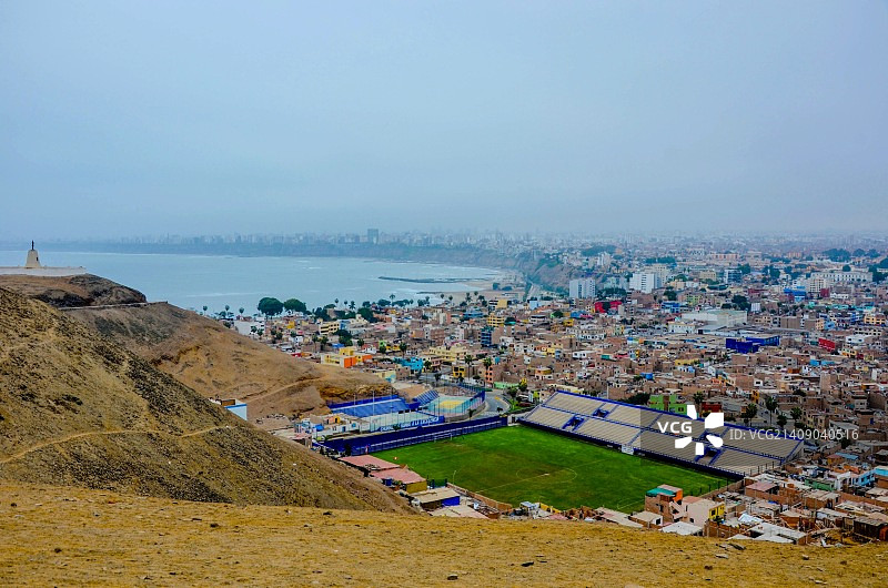 利马上空俯瞰图片素材