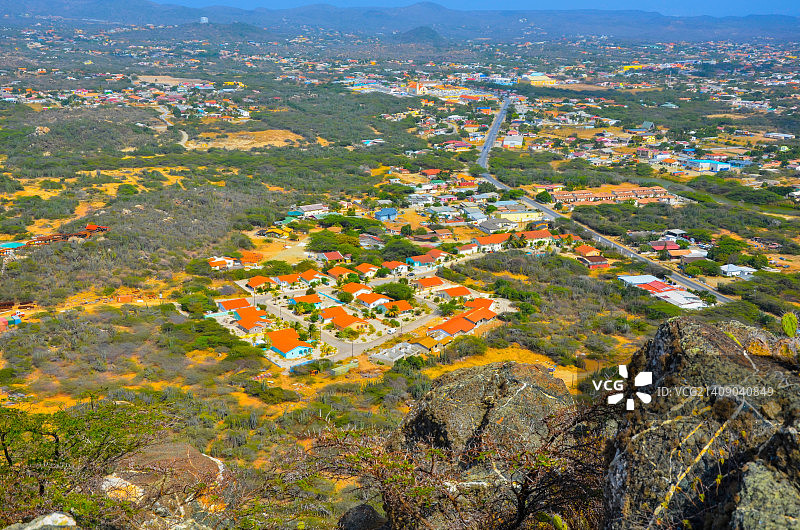 阿鲁巴岛鸟瞰图片素材