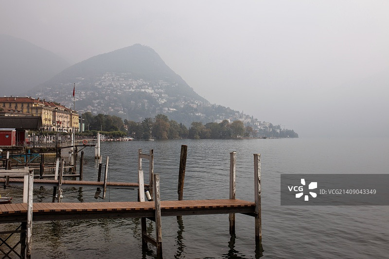 卢加诺湖图片素材