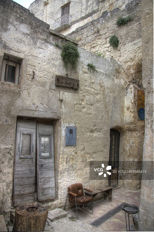 意大利马泰拉的石窟图片素材