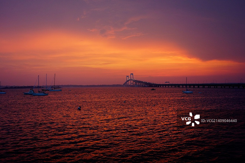 罗德岛纽波特夏末日落图片素材