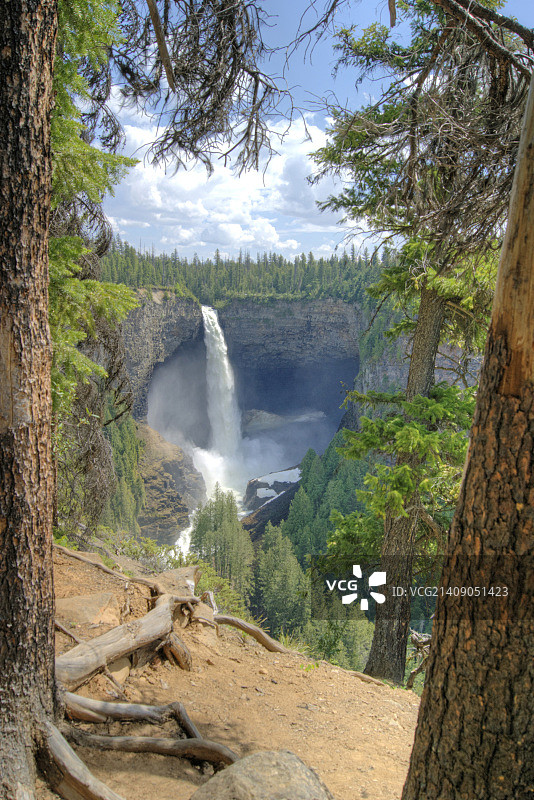 不列颠哥伦比亚省的赫尔姆肯瀑布图片素材