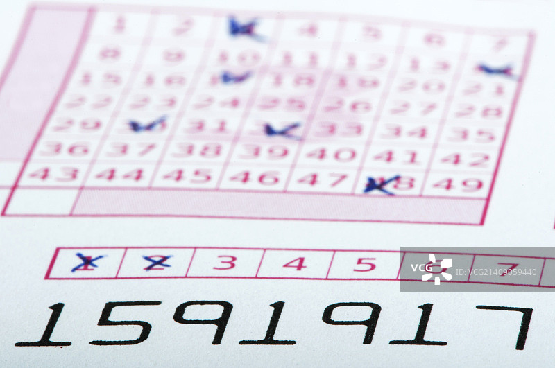 已标记的彩票图片素材