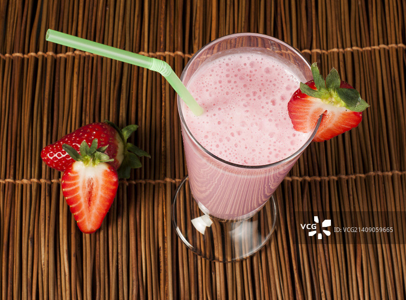 草莓奶昔图片素材