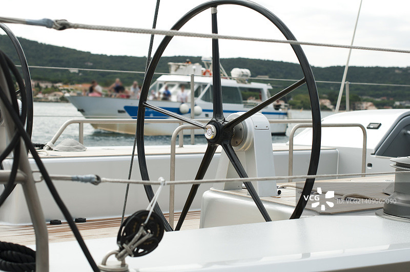 游艇方向舵图片素材