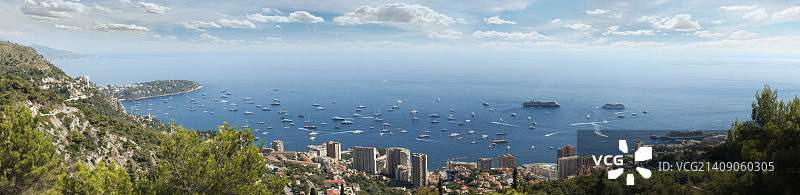 摩纳哥全景照片图片素材