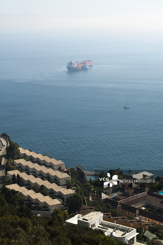 从高处俯瞰直布罗陀图片素材