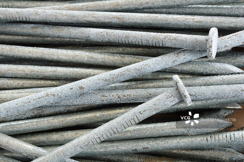 镀锌钉特写图片素材