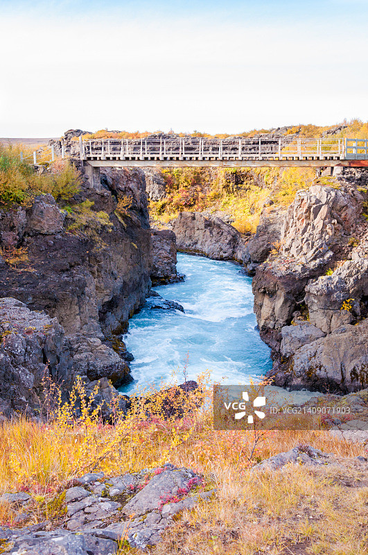 熔岩瀑布，冰岛图片素材