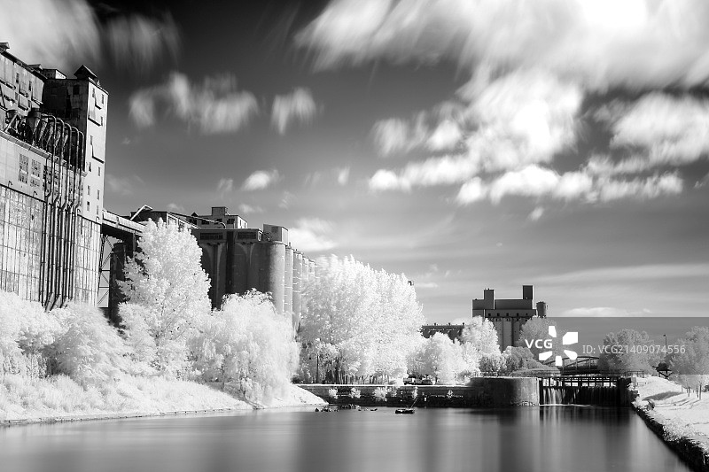 5号筒仓（红外线）图片素材