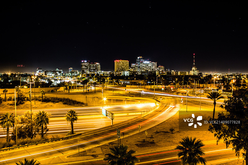 凤凰城夜景图片素材