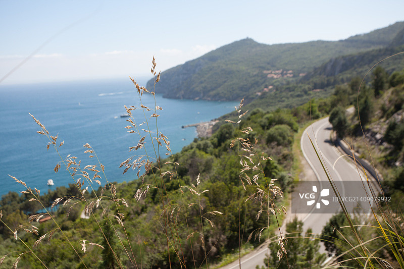 地中海沿岸全景公路图片素材