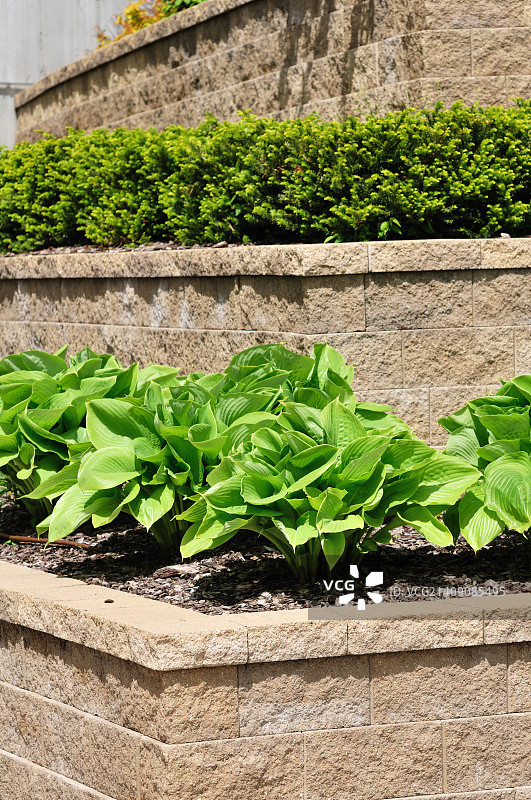 分层挡土墙图片素材