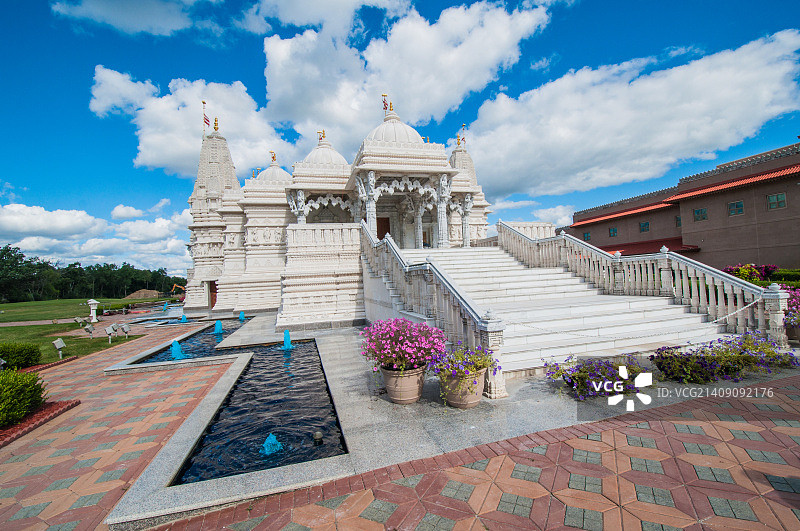 伊利诺伊州巴特利特的BAPS斯瓦米纳拉扬神庙图片素材