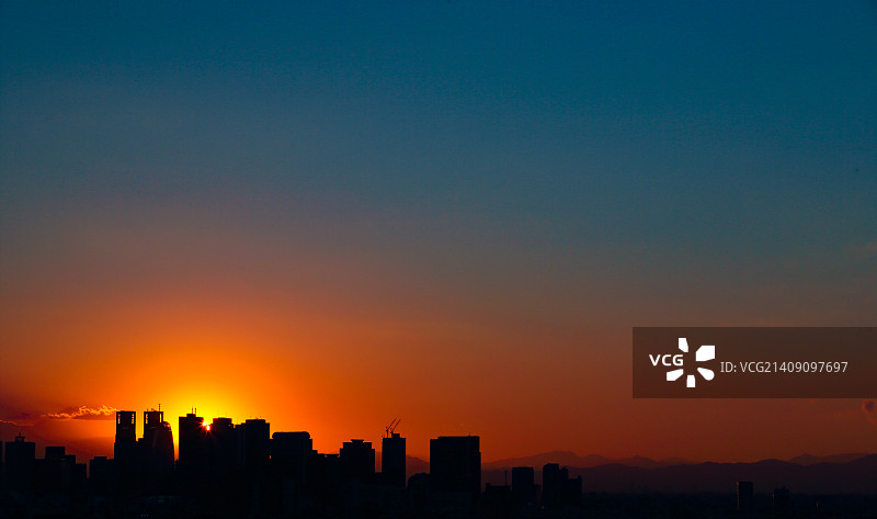 日本东京城市日落景色图片素材