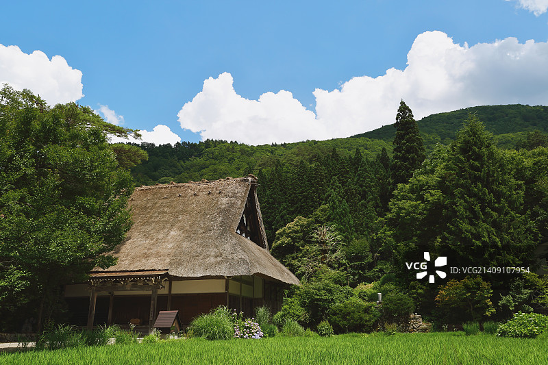 日本岐阜县白川乡传统日式村落图片素材