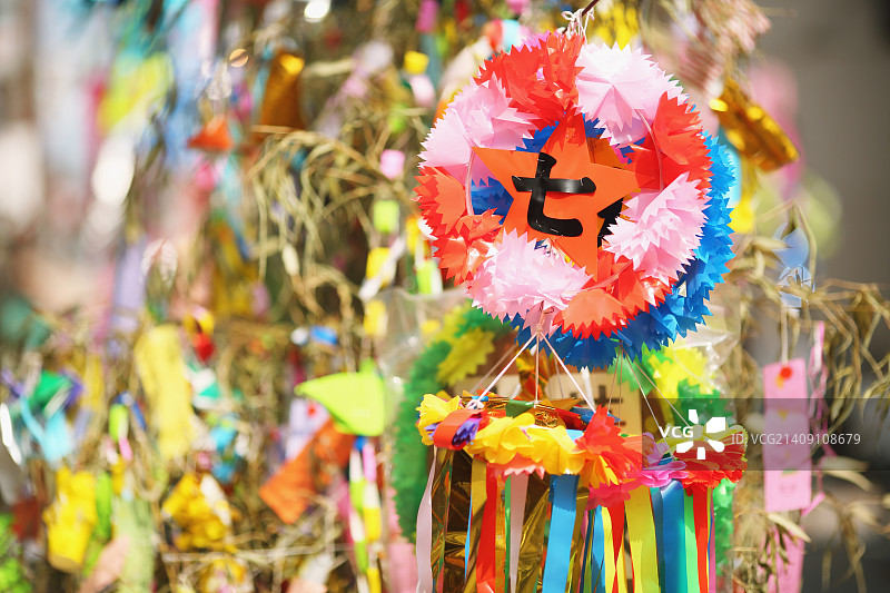 日本传统七夕节装饰品图片素材