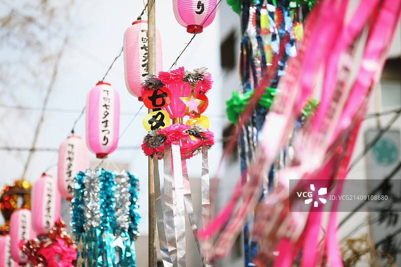 日本传统七夕节装饰品图片素材