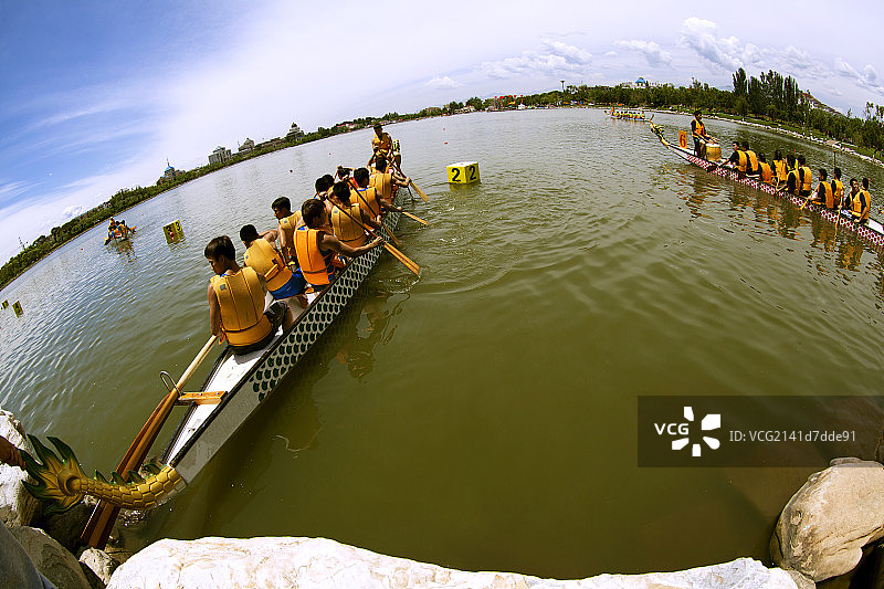 端午节龙舟划船比赛图片素材