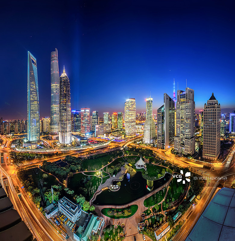 陆家嘴城市夜景图片素材