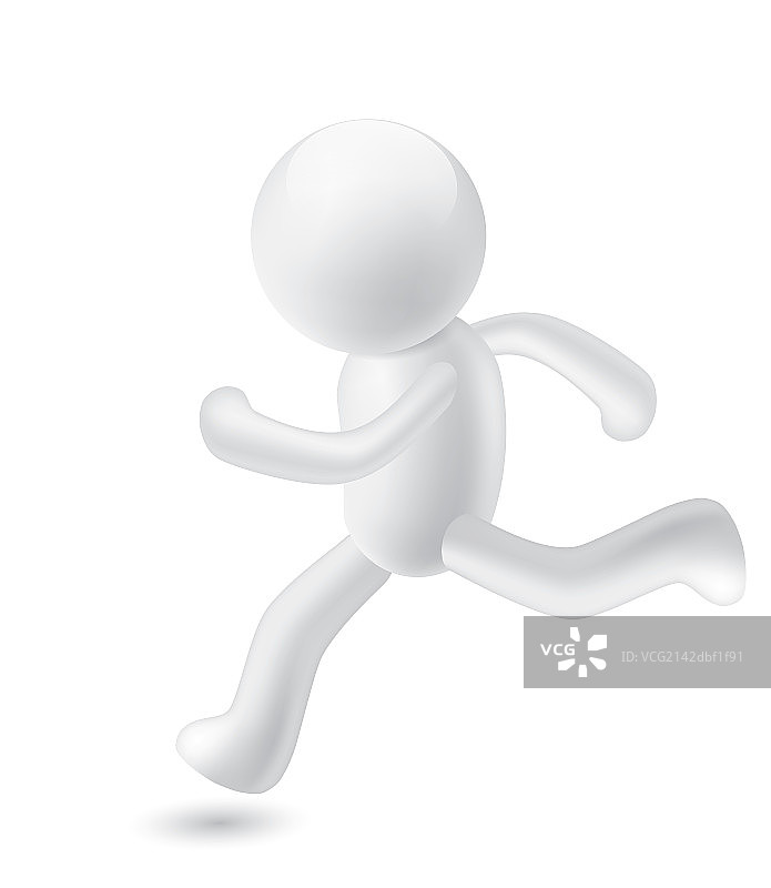 三维小人在奔跑图片素材