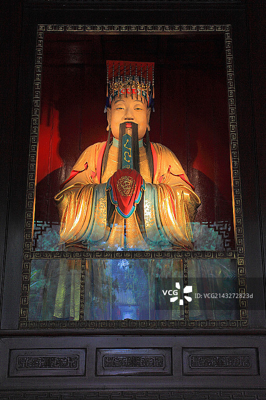 成都武侯祠刘备雕塑图片素材