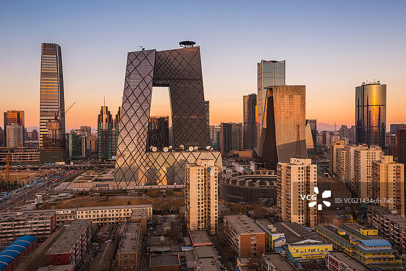 早晨的北京CBD图片素材