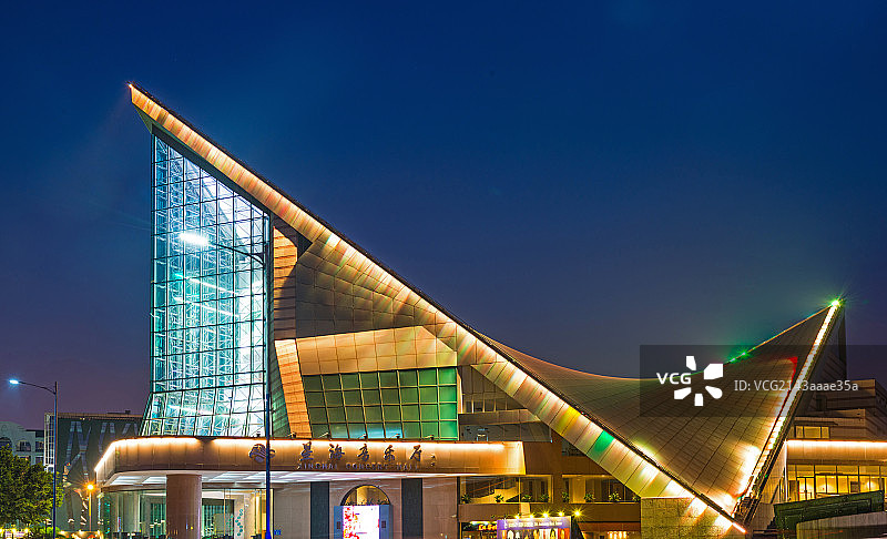 广州星海音乐厅夜景图片素材